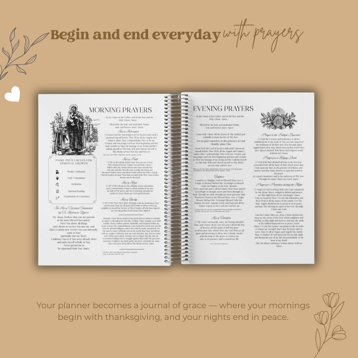 2026 Traditional Catholic Planner: Horizontal Weekly Layout