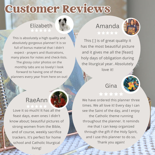 2026 Traditional Catholic Planner: Horizontal Weekly Layout