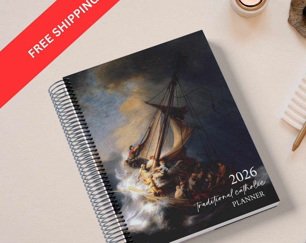 2026 Traditional Catholic Planner: Horizontal Weekly Layout