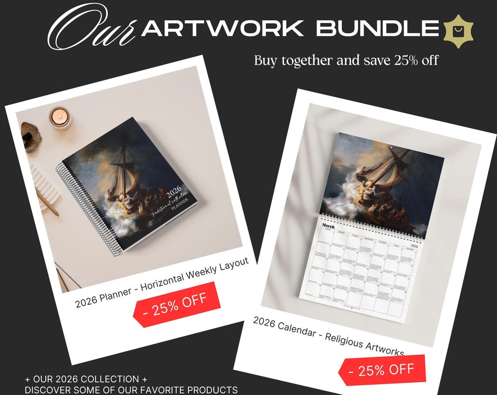 2026 Traditional Catholic Planner & Calendar Bundle – Artwork Design